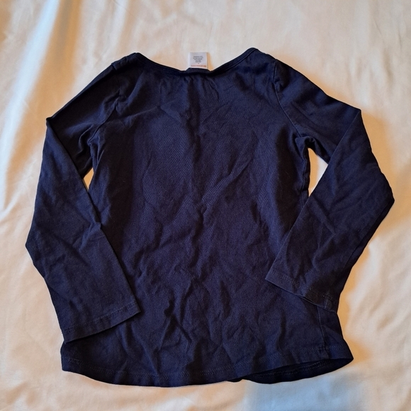 Gymboree girls size 5 I ♥️ shoes blue long sleeve shirt, has glue on sleeve - Picture 2 of 4